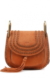 Замшевая сумка-седло с плетением и металлическим декором Chloé