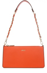 Кожаная сумка с молниями DKNY