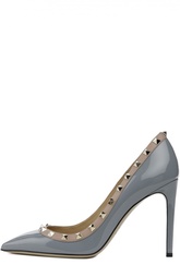 Лаковые лодочки на шпильке с шипами Valentino