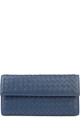Кожаное портмоне с клапаном и плетением intrecciato Bottega Veneta