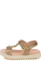 Сандалии из металлизированой кожи с шипами Clarys