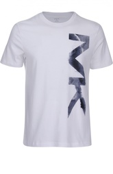 Хлопковая футболка с вертикальным принтом Michael Kors