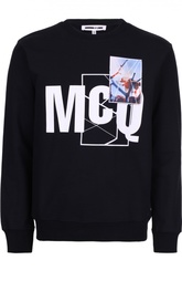 Свитшот из эластичного хлопка с принтом MCQ