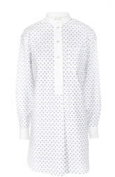 Удлиненная блуза в горошек с воротником-стойкой Marc Jacobs