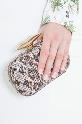 Кожаный клатч Flirty Minaudiere Snake Diane von Furstenberg