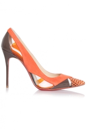 Туфли из кожи и пластика Galata 100 Christian Louboutin