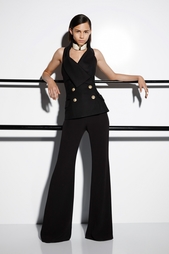 Жилет из вискозы и шелка Balmain