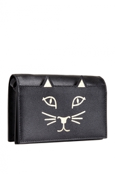 Кожаный кошелек Feline Purse Charlotte Olympia