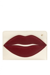 Кожаная визитница Pouty Passport Holder Charlotte Olympia