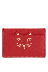 Кожаная визитница Feline Card Holder Charlotte Olympia