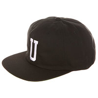 Бейсболка с прямым козырьком Undefeated U Strapback Cap Black