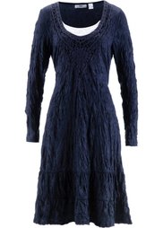 Платье 2 в 1 с длинным рукавом (черный) Bonprix
