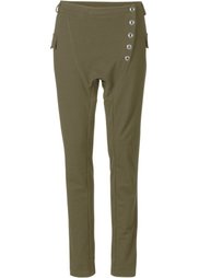 Трикотажные брюки с линией пуговиц сбоку (черный) Bonprix