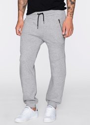Трикотажные брюки Slim Fit (светло-серый меланж) Bonprix