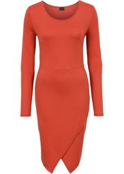 Трикотажное платье с эффектом запаха (бордовый) Bonprix