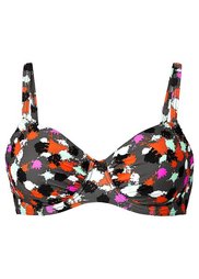 Купальный бюстгальтер, чашка E (оливковый с рисунком) Bonprix