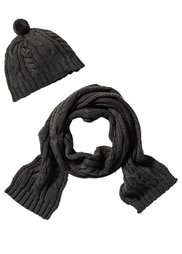 Шапочка + шарфик (2 изд.) (нежно-розовый) Bonprix