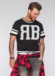 Футболка Regular Fit (черный) Bonprix