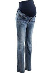 Мода для беременных: джинсы с прямыми узкими брючинами (синий «потертый») Bonprix