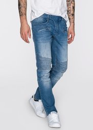 Джинсы-стретч Slim Fit Straight, длина (в дюймах) 32 (голубой выбеленный «потертый») Bonprix