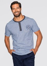Футболка Regular Fit (индиго/белый меланж) Bonprix