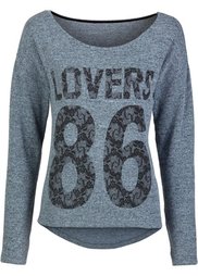 Пуловер (серо-коричневый меланж) Bonprix