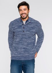 Пуловер Regular Fit (индиго с узором) Bonprix