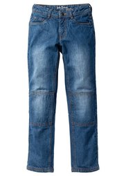 Джинсы Slim Fit с уплотнениями в области колен, Размеры  116-170 (черный «потертый») Bonprix