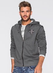 Трикотажная куртка Slim Fit (антрацитовый меланж) Bonprix