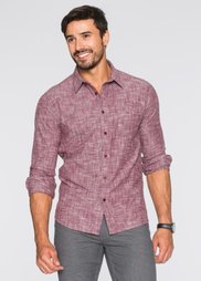 Фланелевая рубашка Regular Fit (кленово-красный меланж) Bonprix