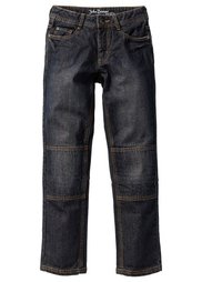 Джинсы Slim Fit с уплотнениями в области колен, Размеры  116-170 (синий «потертый») Bonprix