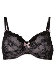 Бюстгальтер, чашка C (черный/нежно-розовый) Bonprix