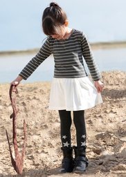 Платье, Размеры  80-134 (антрацитовый меланж/цвет белой) Bonprix