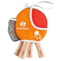 Набор Для Игры В Настольный Теннис: 4 Ракетки И 3 Мяча Artengo