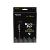 Цветные карандаши "Black Jack", 18 цв., Brauberg