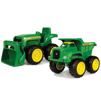 Набор для песочницы "Трактор и самосвал John Deere", TOMY