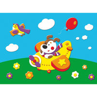 Мягкая картинка "Щенок на самолёте" Дрофа Медиа