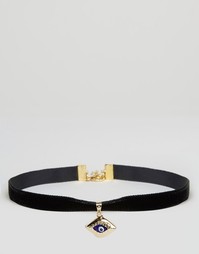 Ожерелье с позолоченной подвеской Третий глаз Rock N Rose Gizelle