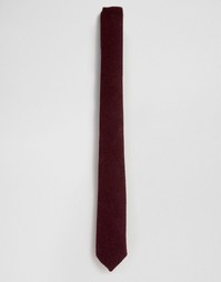 Фактурный бордовый галстук ASOS - Burgundy