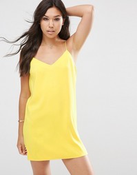 Короткое платье-сорочка ASOS - Желтый