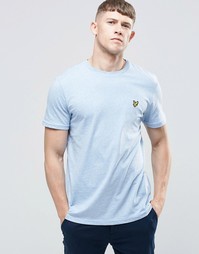 Синяя меланжевая футболка с логотипом-орлом Lyle &amp; Scott