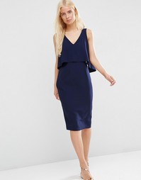 Двухслойное платье-футляр ASOS - Темно-синий