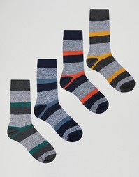 Набор из 4 пар носков в полоску Jack &amp; Jones - Серый