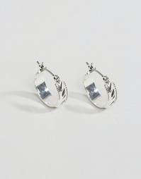 Фактурные серьги‑кольца ASOS - Серебряный