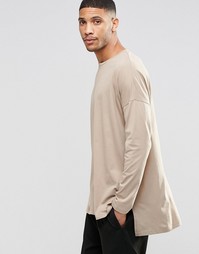 Бежевый oversize-лонгслив ASOS - Бежевый