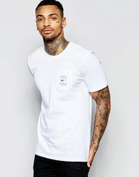 Белая футболка с принтом на кармане Nike 777877-100 - Белый