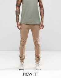 Светло-бежевые супероблегающие джоггеры ASOS - Sand dune