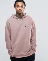 Розовое выбеленное oversize‑худи с вышивкой ASOS - Sibo pink
