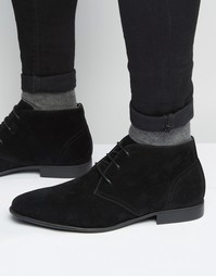 Черные ботинки чукка из искусственной замши ASOS - Черный