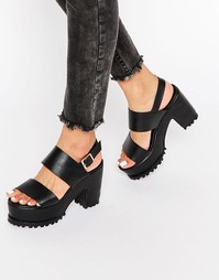 Сандалии на толстой платформе ASOS TOTAL - Черный